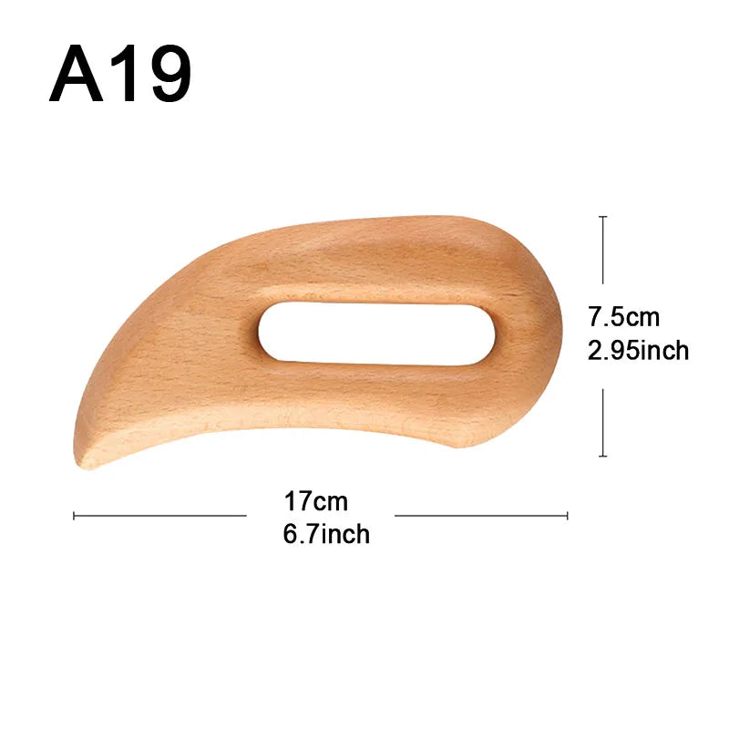 Wood Therapy Tools for Body Shaping,Wooden Massage Tools, Lymphatic Drainage Massager Body Sculpting Tools, Wooden Gua Sha Tools