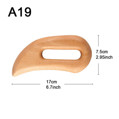 Wood Therapy Tools for Body Shaping,Wooden Massage Tools, Lymphatic Drainage Massager Body Sculpting Tools, Wooden Gua Sha Tools
