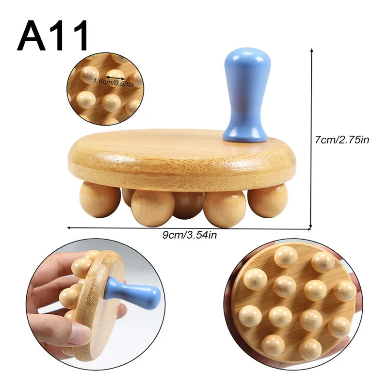 Wood Therapy Tools for Body Shaping,Wooden Massage Tools, Lymphatic Drainage Massager Body Sculpting Tools, Wooden Gua Sha Tools