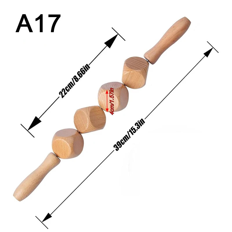 Wood Therapy Tools for Body Shaping,Wooden Massage Tools, Lymphatic Drainage Massager Body Sculpting Tools, Wooden Gua Sha Tools