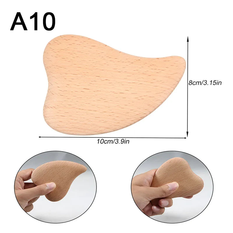 Wood Therapy Tools for Body Shaping,Wooden Massage Tools, Lymphatic Drainage Massager Body Sculpting Tools, Wooden Gua Sha Tools
