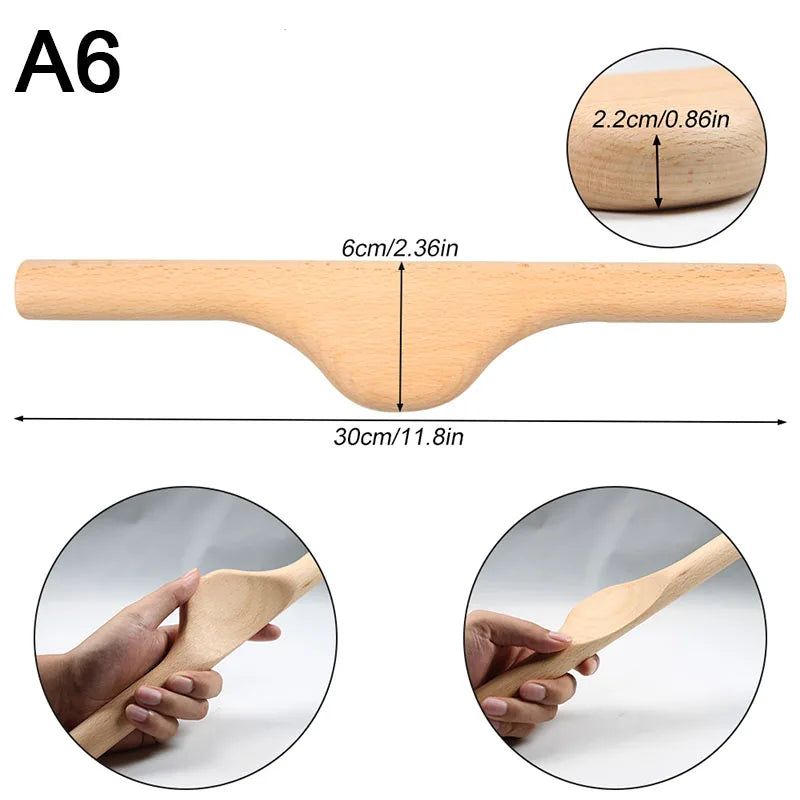 Wood Therapy Tools for Body Shaping,Wooden Massage Tools, Lymphatic Drainage Massager Body Sculpting Tools, Wooden Gua Sha Tools