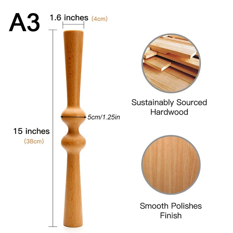 Wood Therapy Tools for Body Shaping,Wooden Massage Tools, Lymphatic Drainage Massager Body Sculpting Tools, Wooden Gua Sha Tools