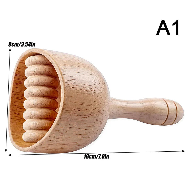Wood Therapy Tools for Body Shaping,Wooden Massage Tools, Lymphatic Drainage Massager Body Sculpting Tools, Wooden Gua Sha Tools