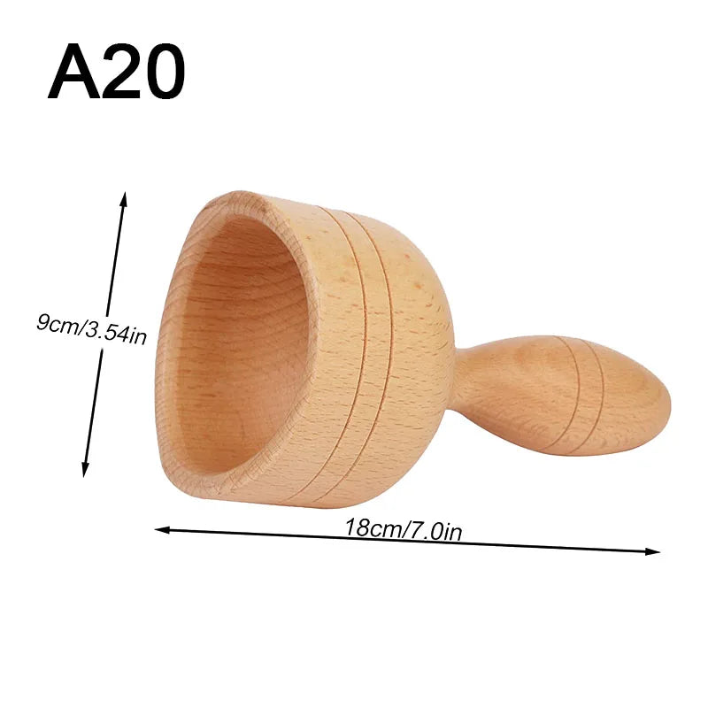 Wood Therapy Tools for Body Shaping,Wooden Massage Tools, Lymphatic Drainage Massager Body Sculpting Tools, Wooden Gua Sha Tools